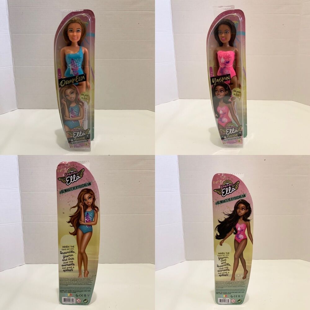 MGA Lot Of 2 Dream Ella Splash & Play 11.5” Doll Dream Ella, Yasmin Brand New